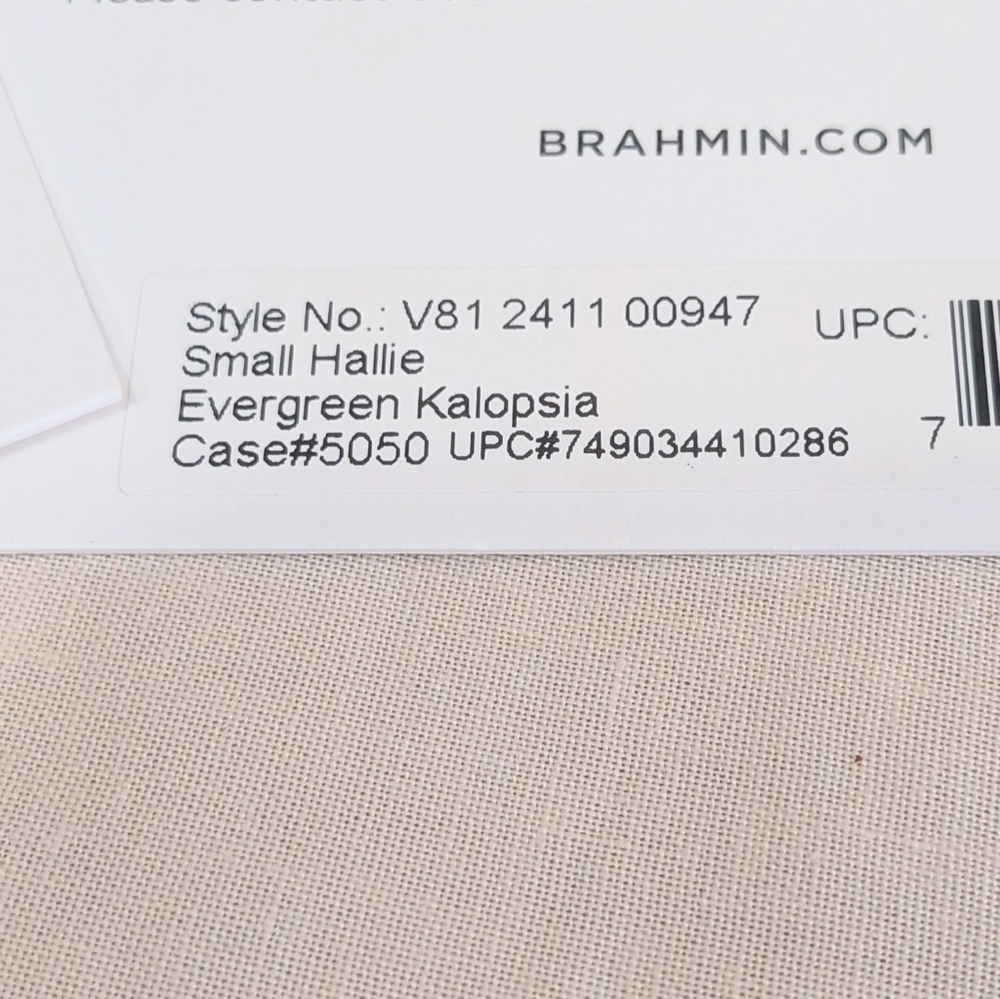NWT Brahmin Small Hallie in Evergreen Kalopsia - Picture 14 of 15